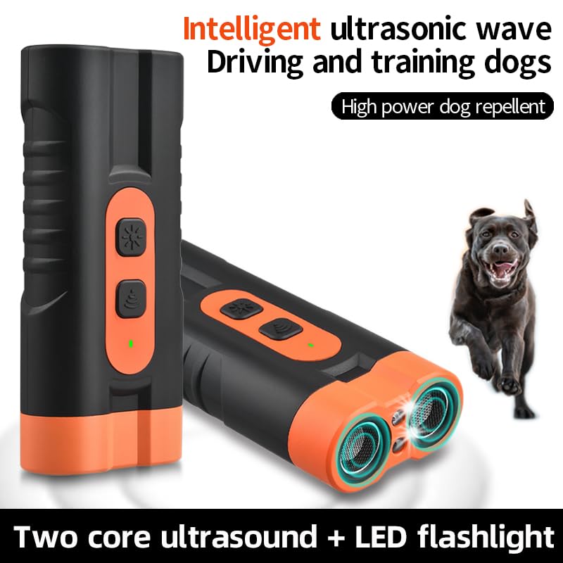 2025 Dog Sonic Bark Deterrent,Rechargeable Dual Head Dog Repeller,Safe 25Khz Sonic Frequency Transmitter,Anti Bark Device For Do